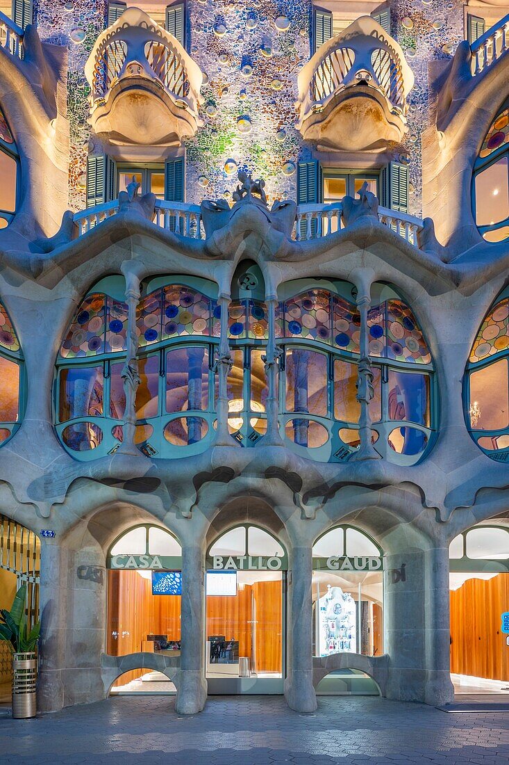 Antoni Gaudi, Casa Batlo, UNESCO World Heritage Site, Barcelona, Catalonia, Spain, Europe