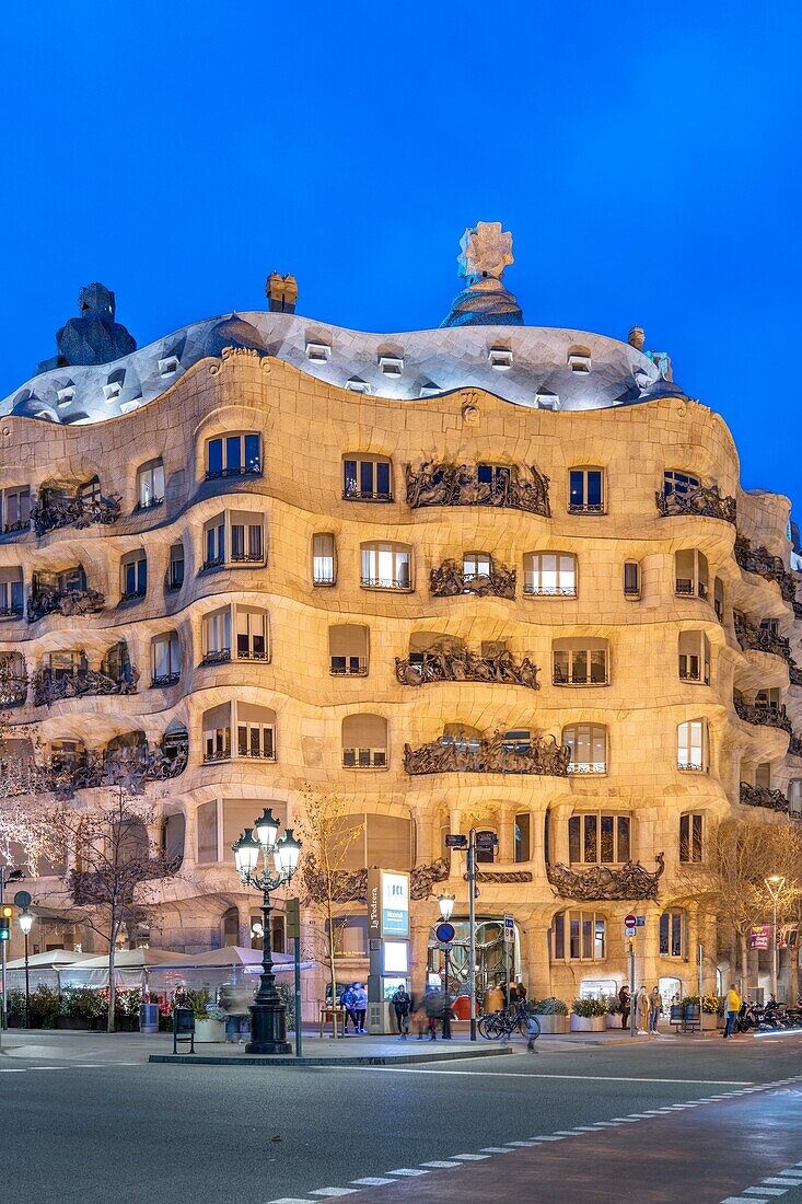 Antoni Gaudi, La Pedrera (Casa Mila), UNESCO-Welterbestätte, Barcelona, Katalonien, Spanien, Europa