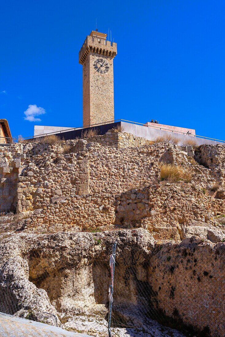 The Mangana tower, Cuenca, Castile-La Mancha, Spain, Europe