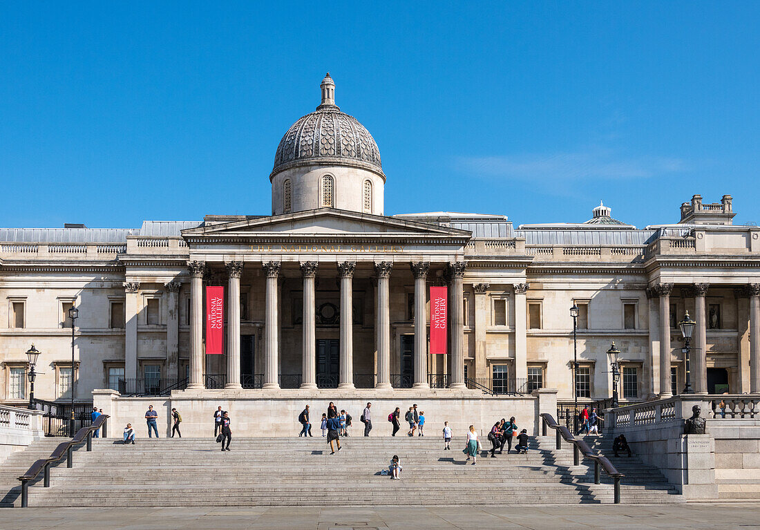 Die Nationalgalerie, Trafalgar Square, London, England, Vereinigtes Königreich, Europa