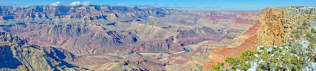 Der Colorado River von den Palisades of the Desert in der Nähe des Comanche Point am Grand Canyon, Arizona, Vereinigte Staaten von Amerika, Nordamerika