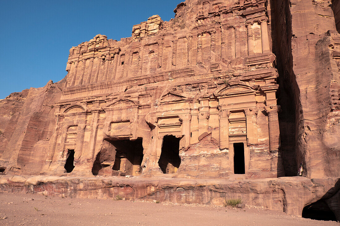 Palastgrab und Königsgräber, Petra, UNESCO-Weltkulturerbe, Jordanien, Naher Osten