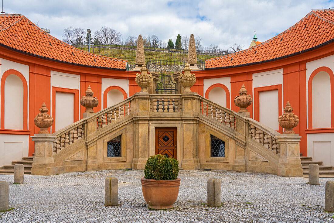 Exterior of Baroque Troja Chateau in spring, Prague, Bohemia, Czech Republic (Czechia), Europe