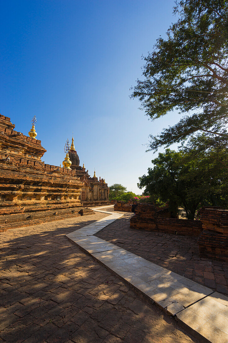 Weg um die Pagode, Alt-Bagan, Myanmar (Burma), Asien