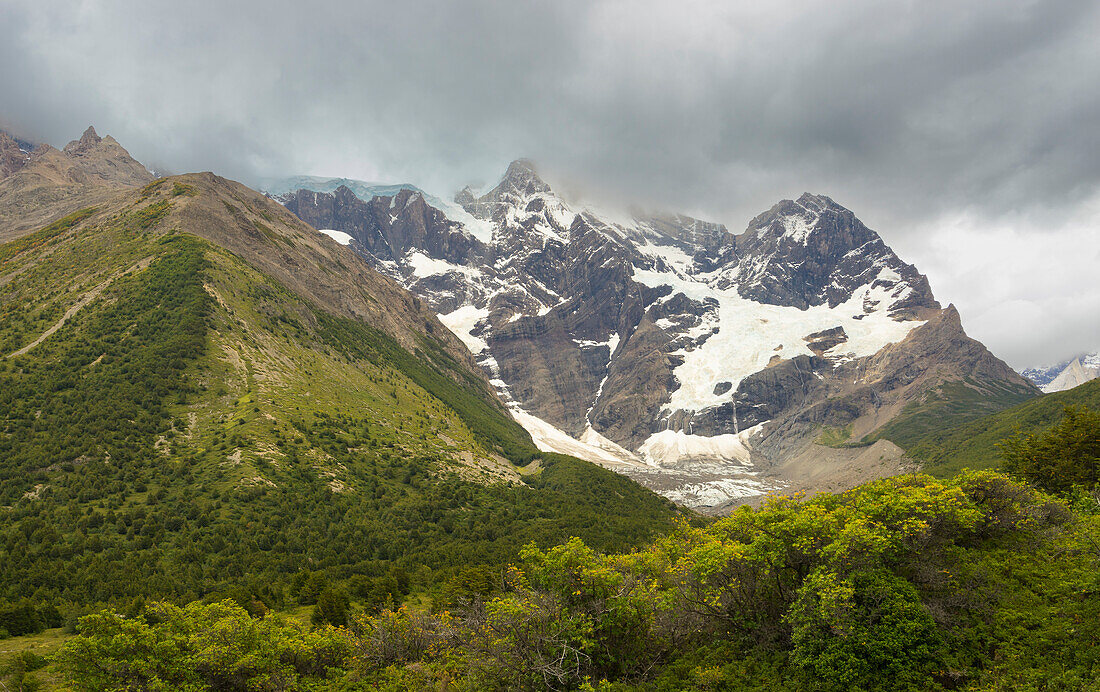 Paine Grande mountain in French Valley, Torres del Paine National Park, Patagonia, Chile, South America