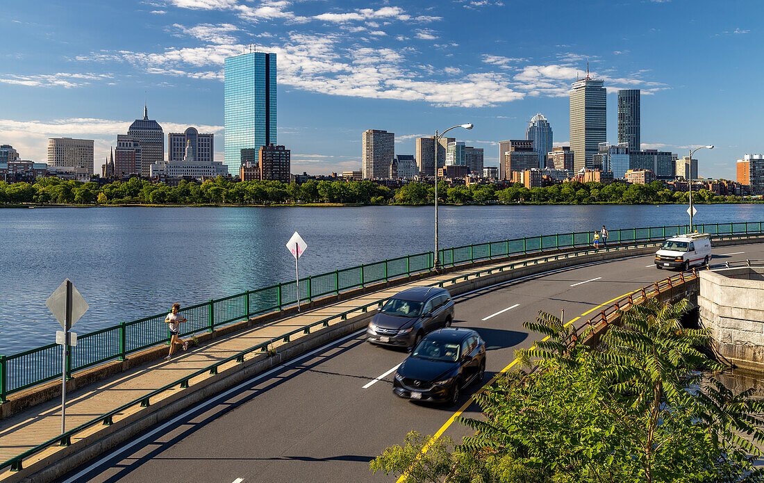 Boston Traffic from Cambridge, Boston, Massachusetts, New England, United States of America, North America