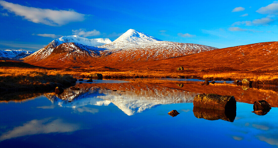 Loch Nah Achlaise, Rannoch Moor, Highland Region, Schottland, Vereinigtes Königreich, Europa