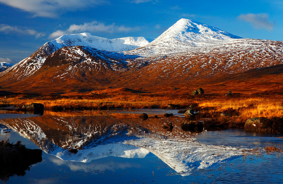 Reflections, Rannoch Moor, Highland Region, Scotland, United Kingdom, Europe