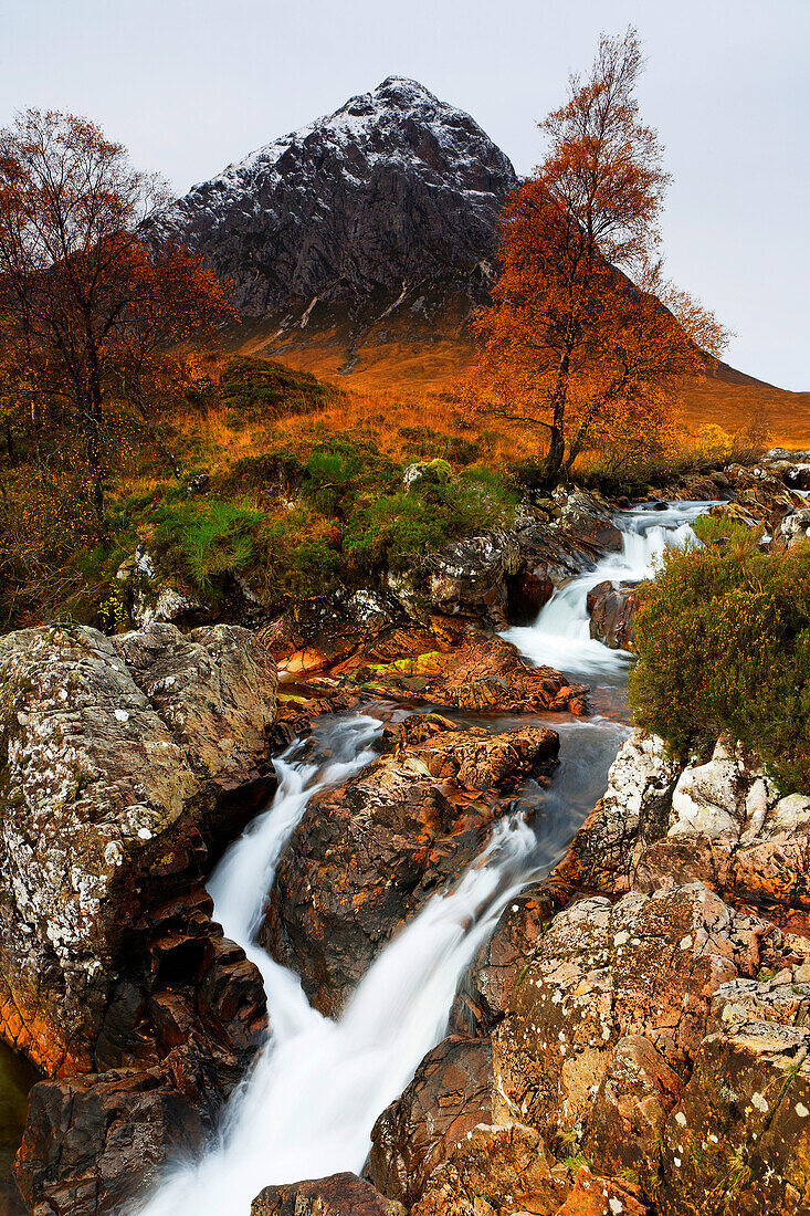 Buachaille Etive Mor im Herbst, Highlands, Schottland, Vereinigtes Königreich, Europa