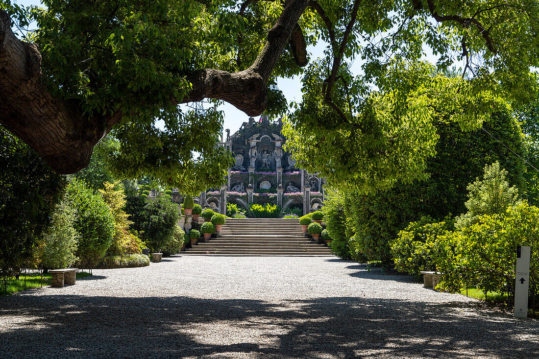 Die Gärten des Palazzo Borromeo, Isola Bella, Borromäische Inseln, Lago Maggiore, Stresa, Piemont, Italienische Seen, Italien, Europa