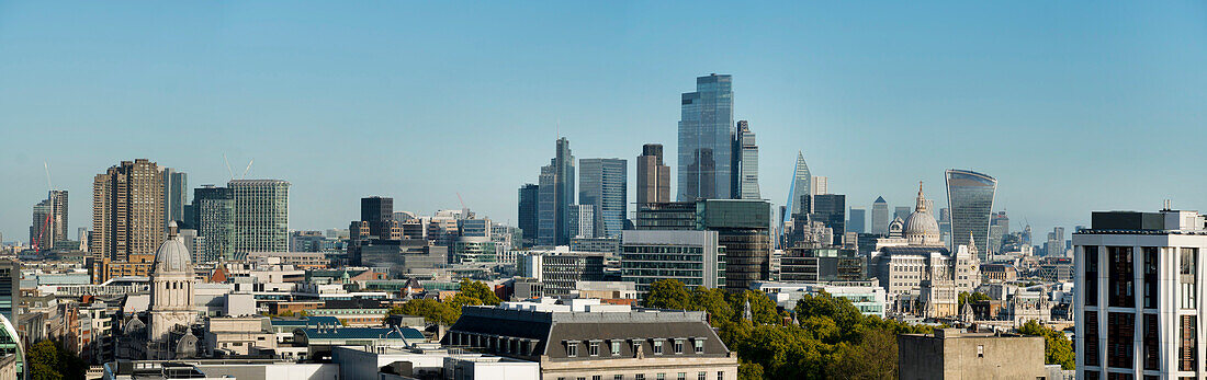City of London skyline from Post Building, London, England, United Kingdom, Europe