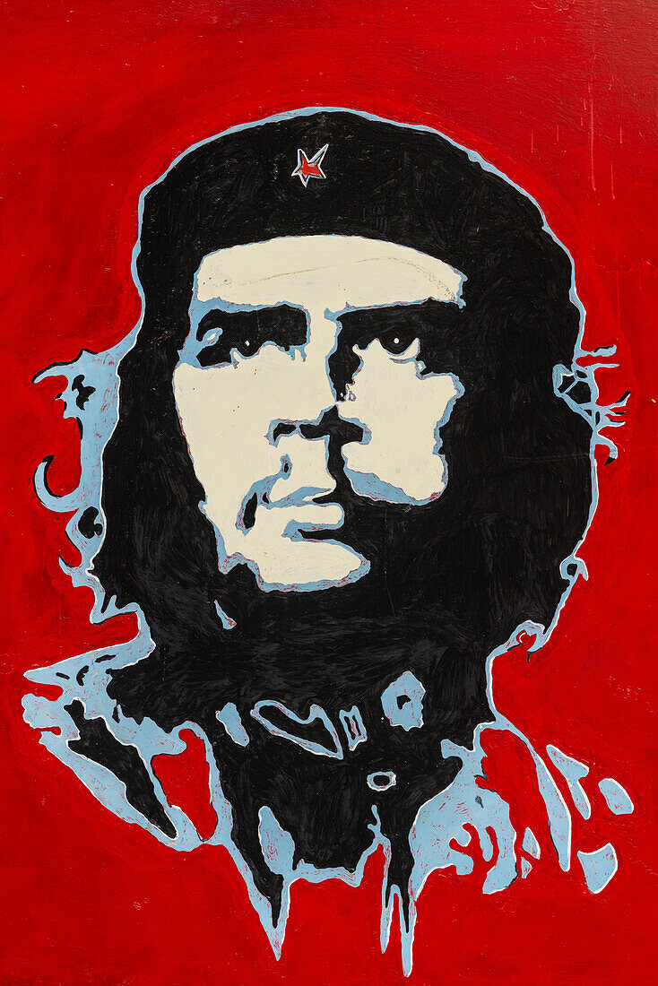 Allgegenwärtiges Che Guevara-Symbol, Hafen von Havanna, Kuba, Westindische Inseln, Karibik, Mittelamerika