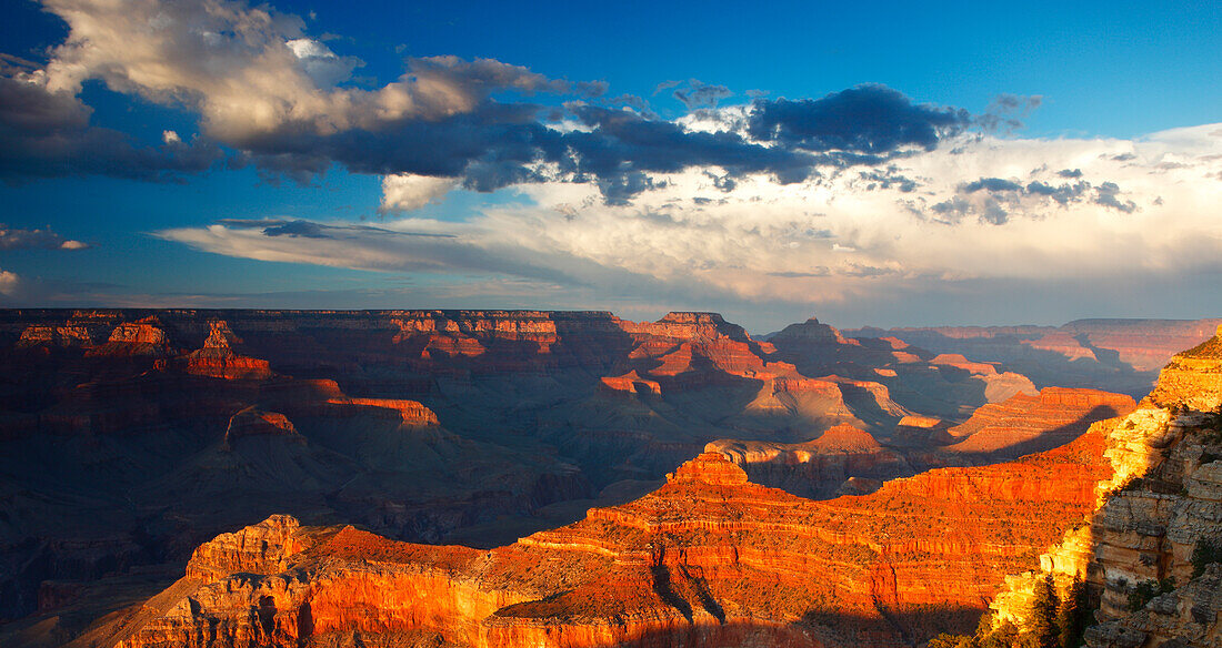 Blick auf Wotans Thron vom Südrand, Grand Canyon, Arizona, Vereinigte Staaten von Amerika, Nordamerika