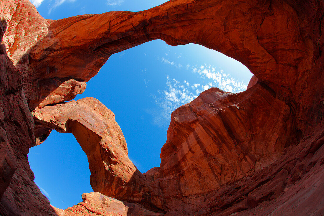 Double Arch, Arches National Park, Utah, Vereinigte Staaten von Amerika, Nordamerika