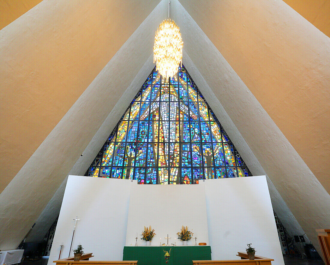 Innenraum der Tromso-Kathedrale, Tromso, Norwegen, Skandinavien, Europa