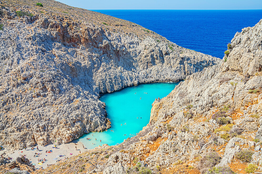 Seitan Limania beach, Chania, Crete, Greek Islands, Greece, Europe