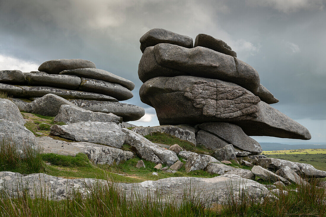 Granittor auf dem Stowes Hill, Bodmin Moor, Cornwall, England, Vereinigtes Königreich, Europa