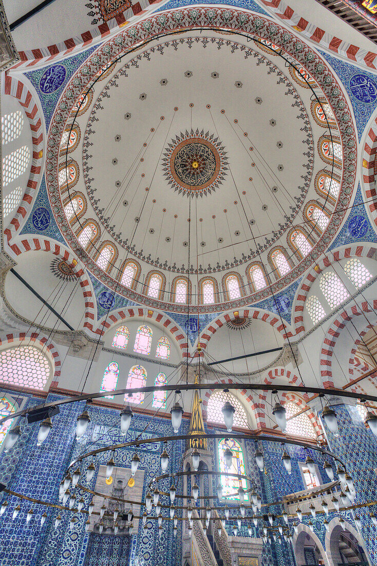 Interior, Rustem Pasa Mosque, Istanbul, Turkey, Europe