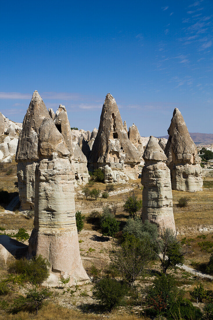 Cave Houses, Pigeon Valley, Goreme, Cappadocia Region, Nevsehir Province, Anatolia, Turkey, Asia Minor, Asia