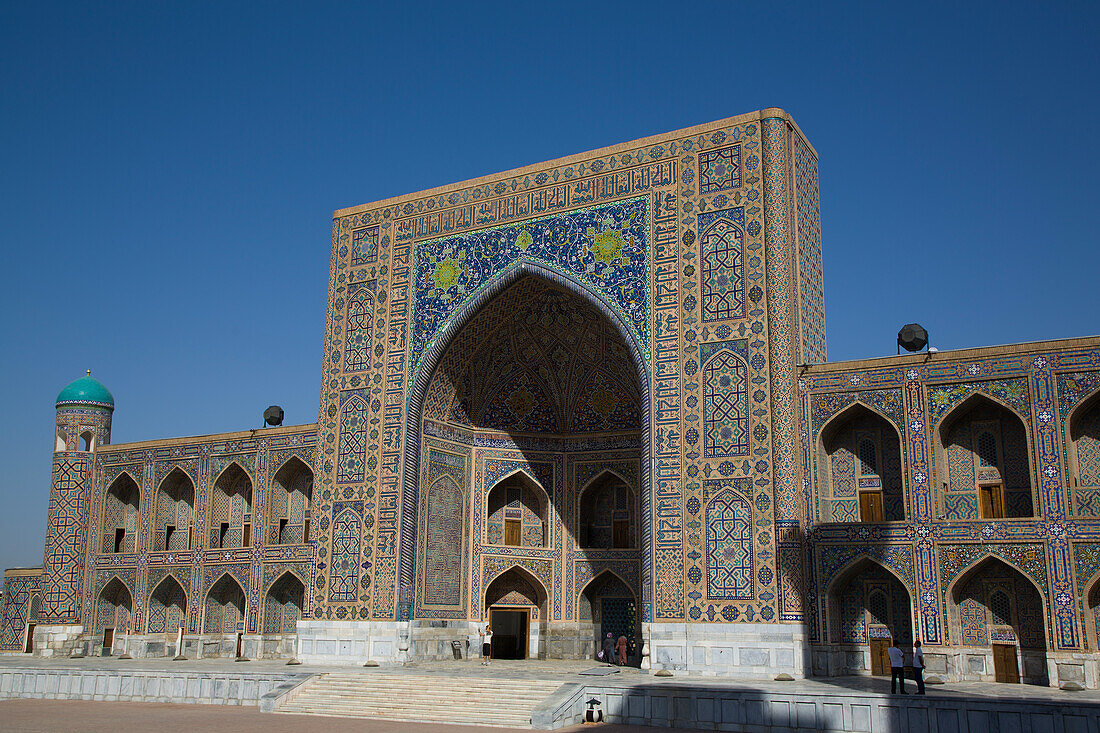Tilla-Kari-Madrassa, fertiggestellt 1660, Registan-Platz, UNESCO-Welterbe, Samarkand, Usbekistan, Zentralasien, Asien