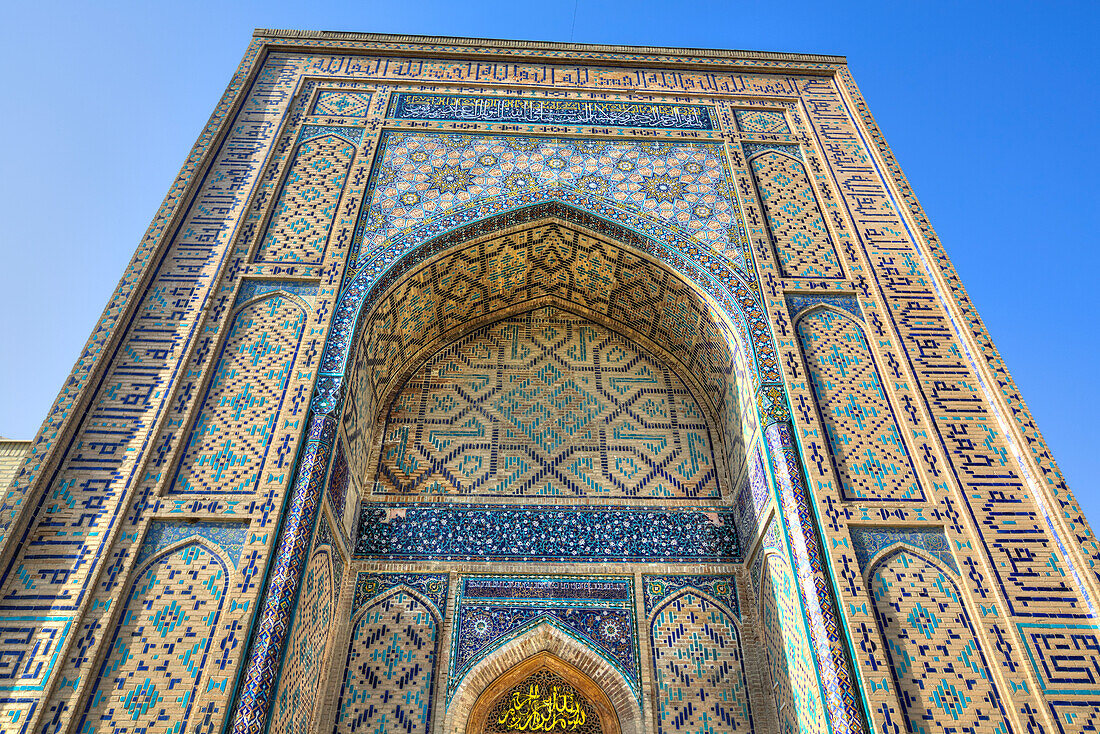 Eingangstor, Shah-I-Zinda, UNESCO-Welterbe, Samarkand, Usbekistan, Zentralasien, Asien