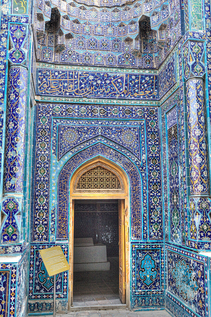 Shirin Beka Oka Mausoleum, Shah-I-Zinda, UNESCO World Heritage Site, Samarkand, Uzbekistan, Central Asia, Asia