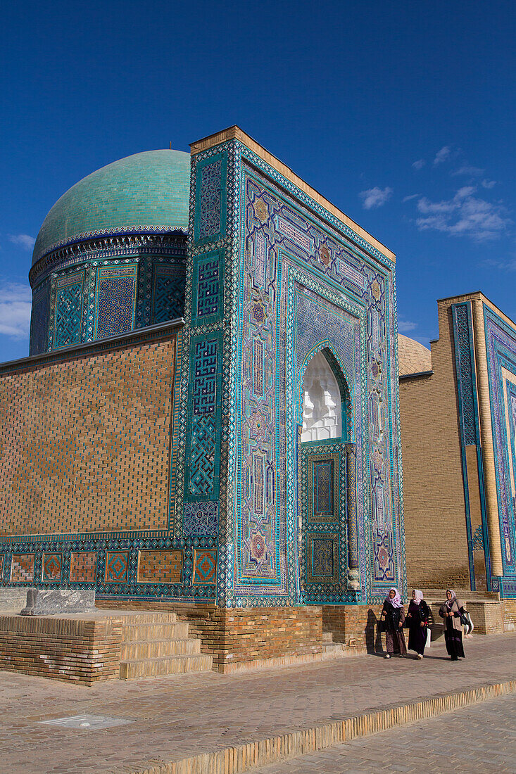 Usto Ali Nasafi Mausoleum, Middle Complex, Shah-I-Zinda Acropolis, UNESCO World Heritage Site, Samarkand, Uzbekistan, Central Asia, Asia