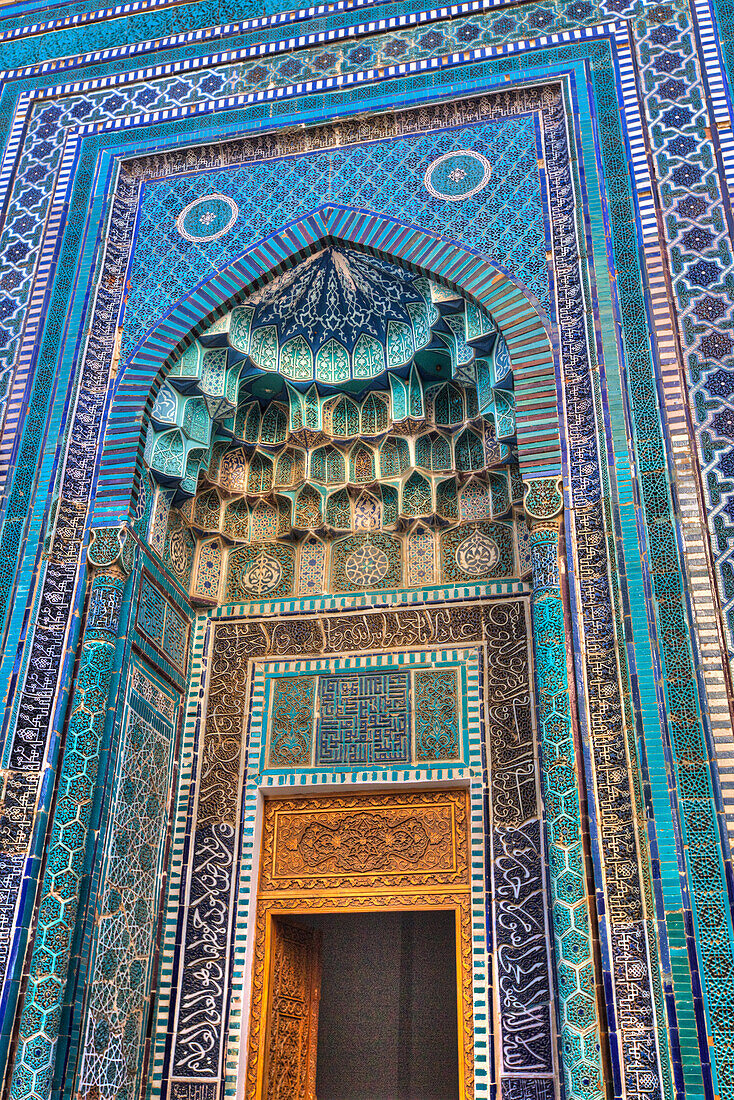 Kutlug Oko Mausoleum, Shah-I-Zinda, UNESCO World Heritage Site, Samarkand, Uzbekistan, Central Asia, Asia