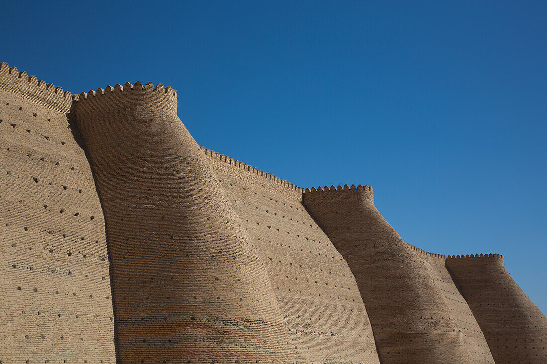 Fortress Wall, Ark of Bukhara, Bukhara, Uzbekistan, Central Asia, Asia