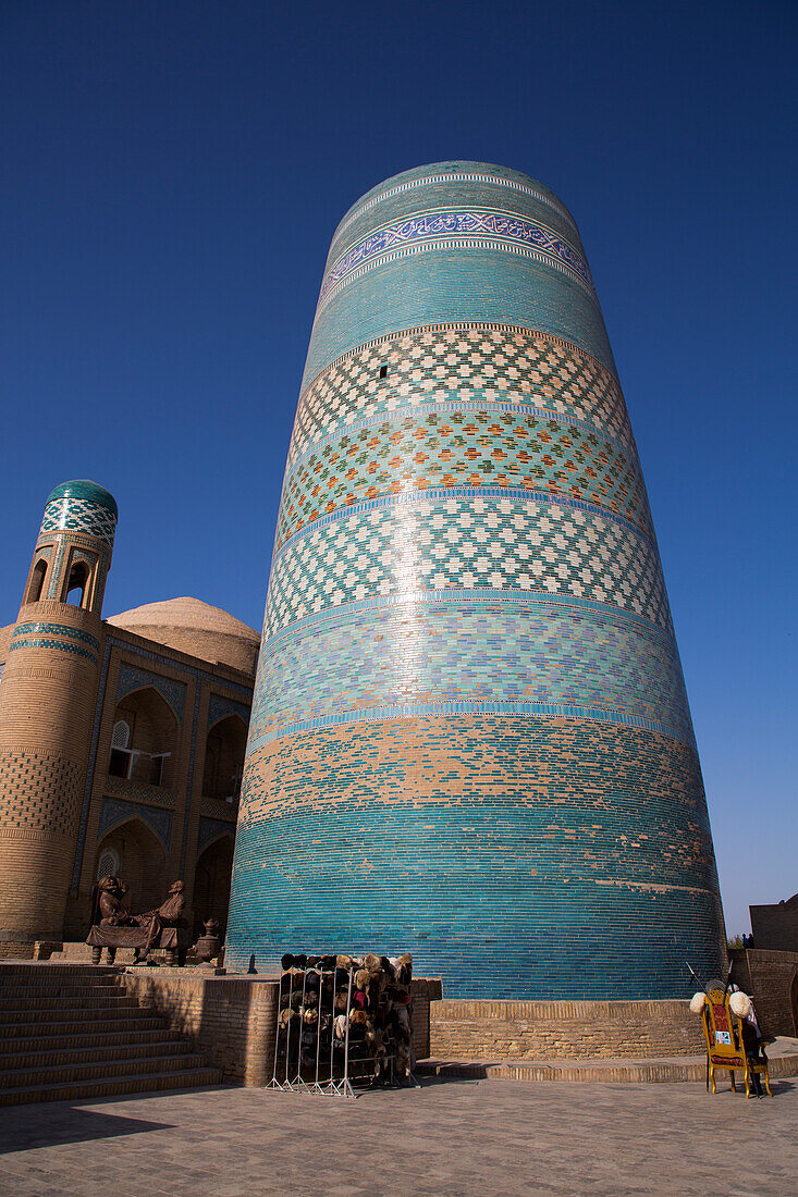 Kalta Minarett, Ichon Qala (Itchan Kala), UNESCO-Welterbe, Chiwa, Usbekistan, Zentralasien, Asien