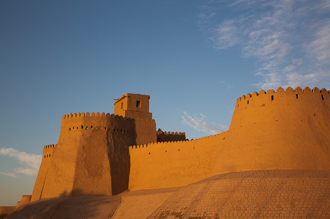 Festungsmauer, Ichon Qala (Itchan Kala), UNESCO-Welterbestätte, Chiwa, Usbekistan, Zentralasien, Asien