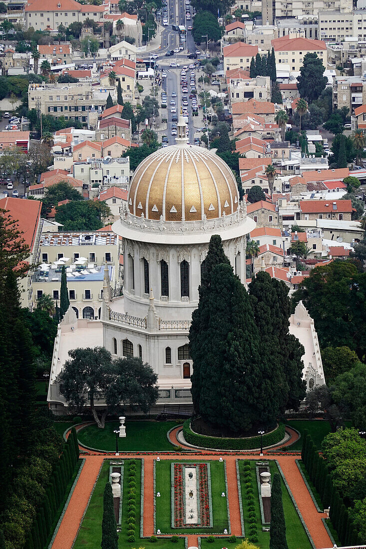 The Bahai Terraces (The Hanging Gardens of Haifa), UNESCO World Heritage Site, Mount Carmel, Haifa, Israel, Middle East