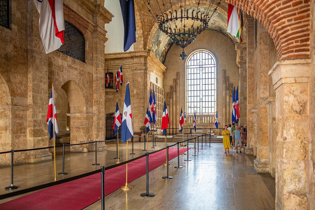 View of Pantheon of the Fatherland interior, UNESCO World Heritage Site, Santo Domingo, Dominican Republic, West Indies, Caribbean, Central America