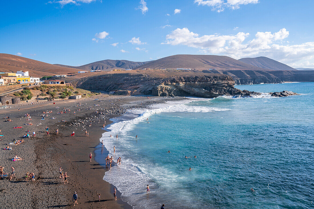 View of Playa de Ajuy from Mirador Playa de Ajuy, Ajuy, Fuerteventura, Canary Islands, Spain, Atlantic, Europe