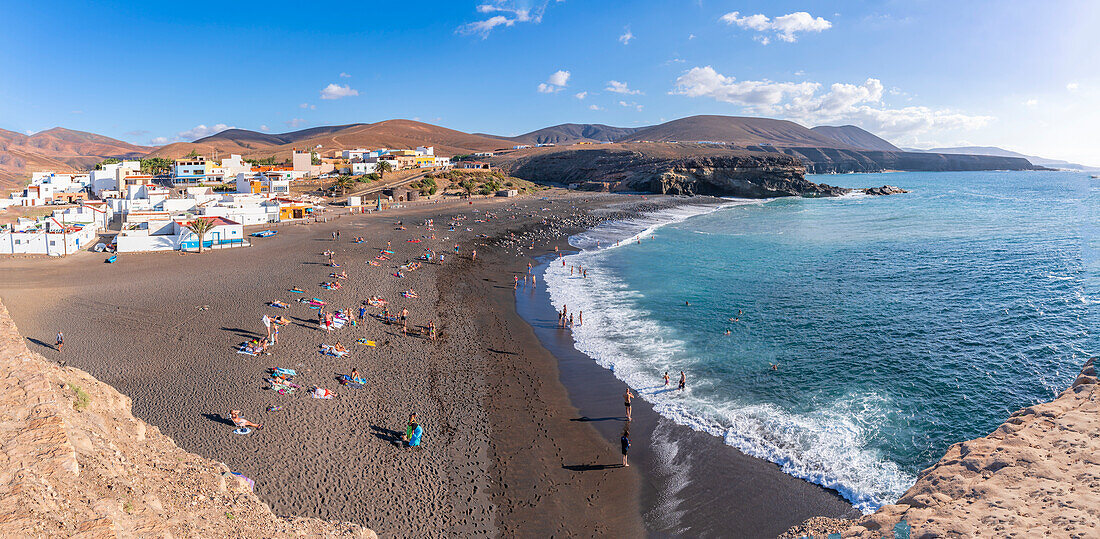 Blick auf Playa de Ajuy vom Mirador Playa de Ajuy, Ajuy, Fuerteventura, Kanarische Inseln, Spanien, Atlantik, Europa