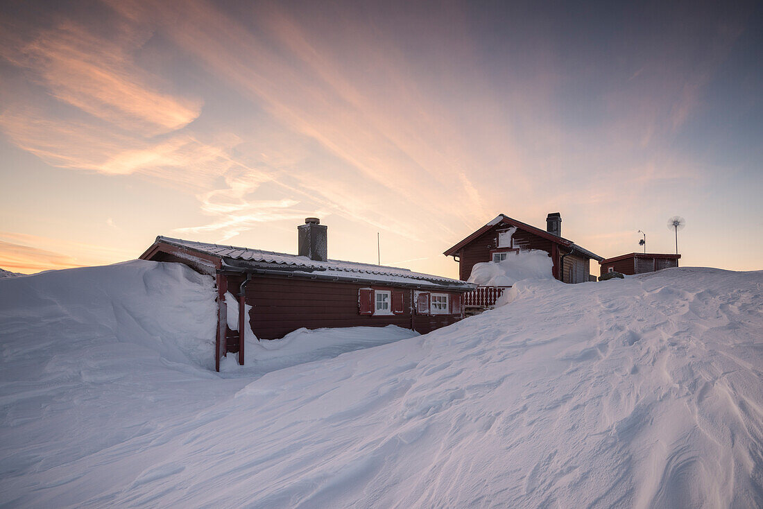 Typical house on the border between norway and sweden, Narvik, Norway, Europe