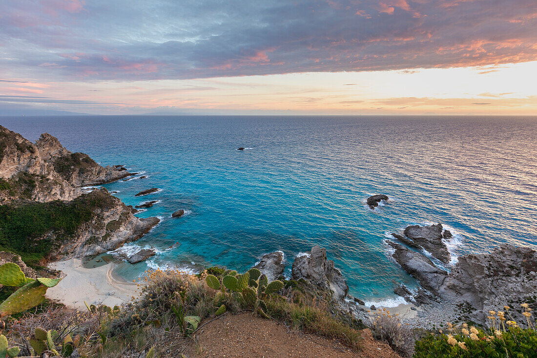 Sunset at Capo Vaticano, Province of Vibo Valentia, Calabria, Italy