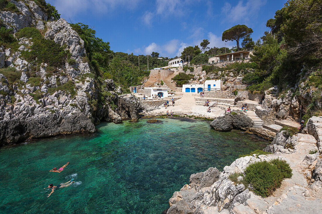 Cala dell Acquaviva beach and cove, Castro, Lecce Province, Puglia, Italy, Europe