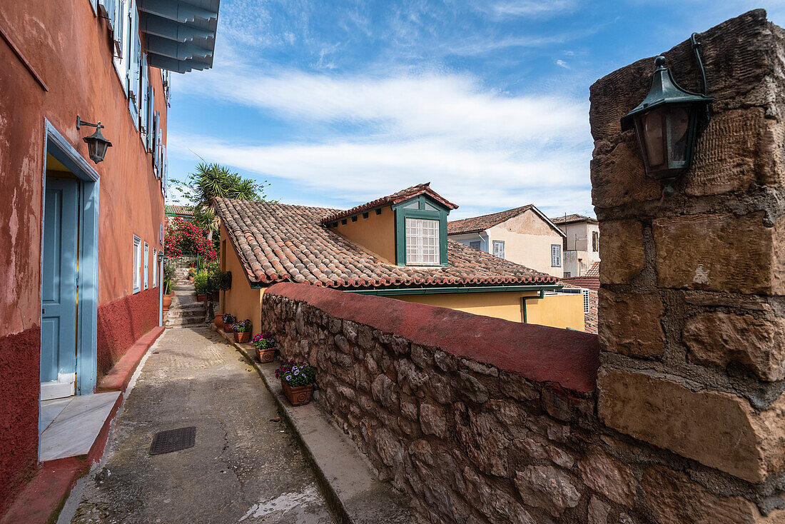 Typical greece houses at Nafplio, Peloponnese, Greece