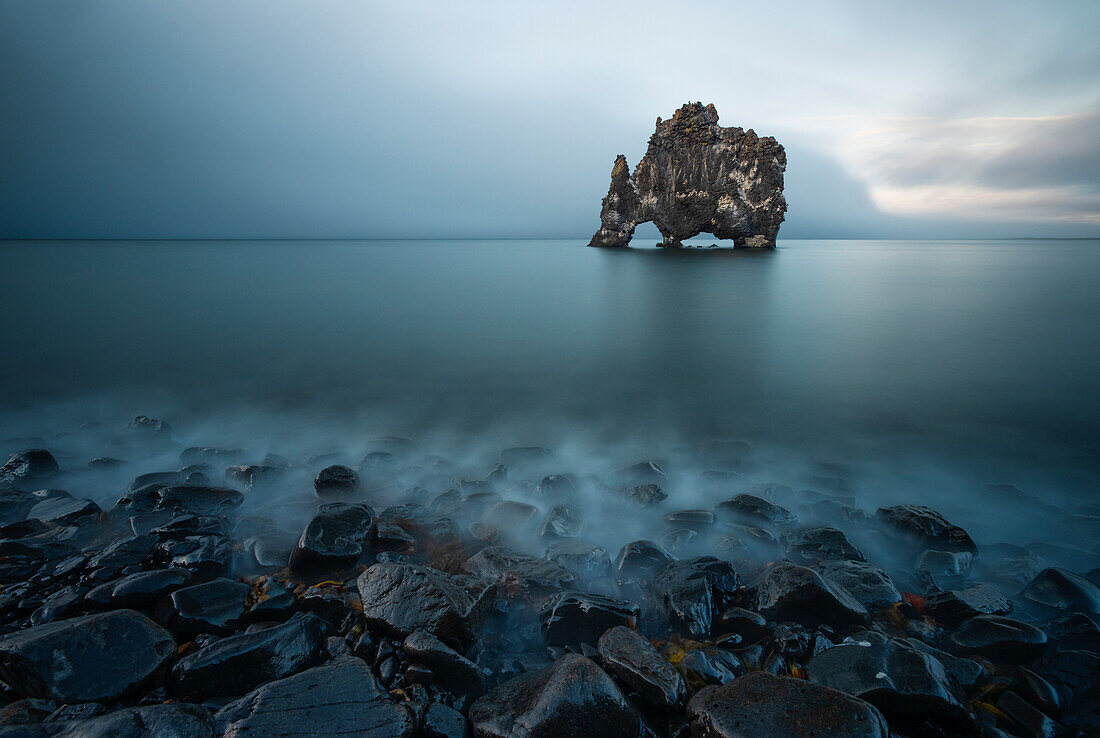 the iconic balsatic rocks of Hvitesrkur, captured during a summer day, Nordurland, Iceland, Europe
