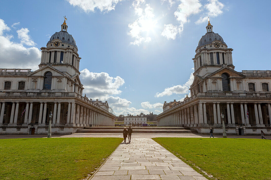 Das Alte Königliche Marinekolleg, Greenwich, London, Großbritannien, UK