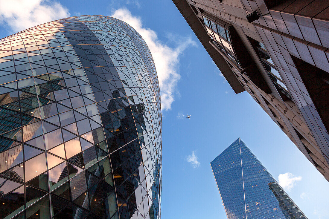 Skyscrpers in the City of London, London, Great Britain, UK