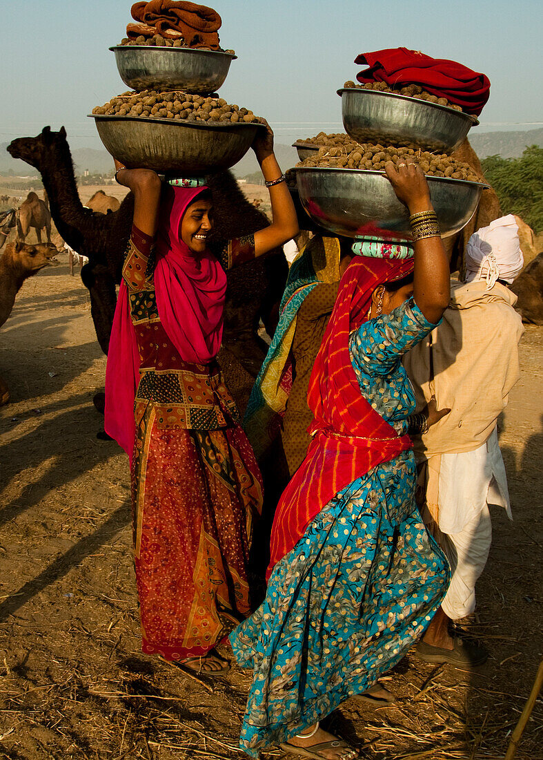 Auf dem Boden in Pushkar Camel Fair