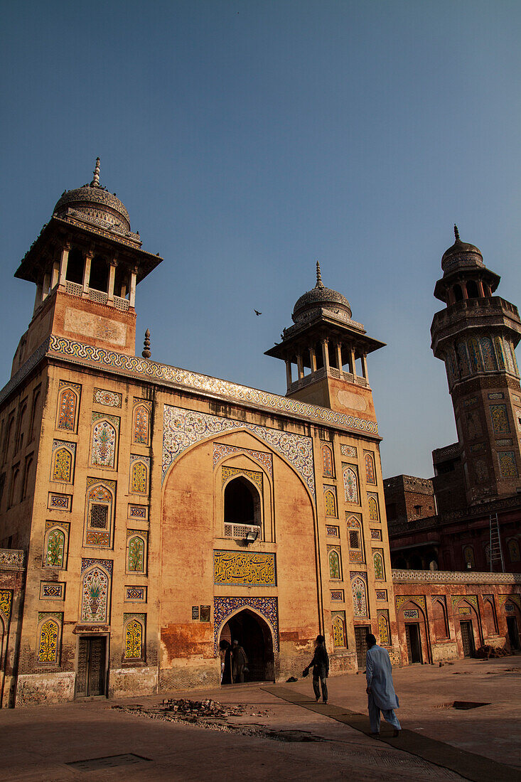 Inside Wazir Khan mosque in Lahore