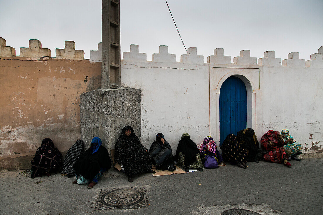 Women waiting in the streets of Tiznit
