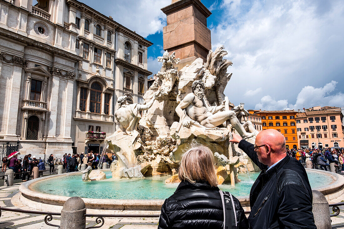 Piazza Navona monumental fountains
