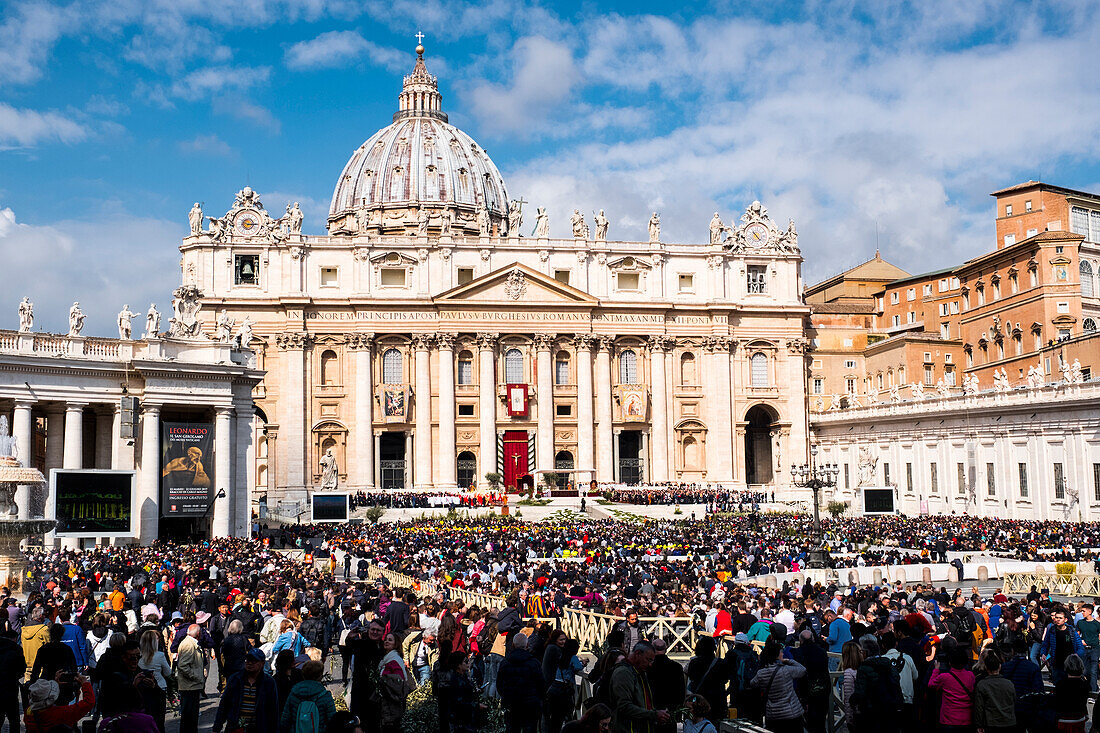 Palmsonntagsmesse von Papst Franziskus auf dem Petersplatz
