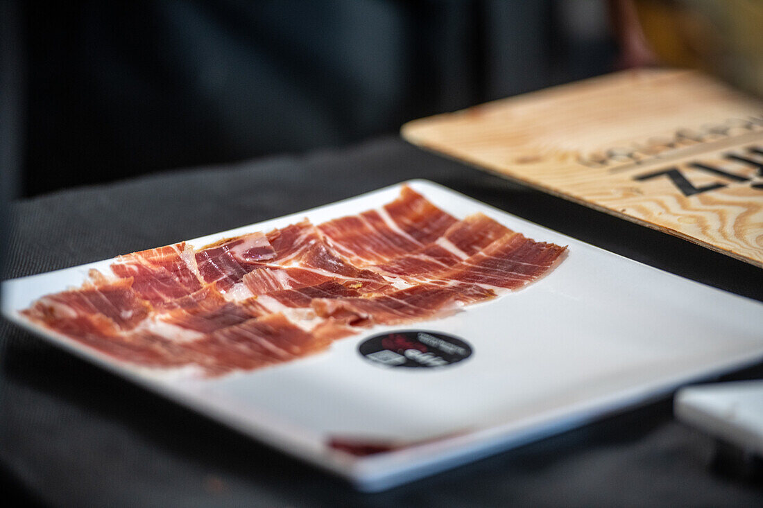 Production of iberian ham (cured ham), Puerto Gil, Spain