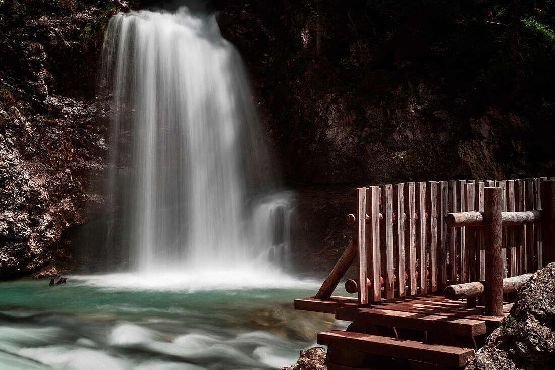 Vallesinella-Wasserfälle, Madonna di Campiglio, Trient, Trentino Südtirol, Italien, Westeuropa, Europa