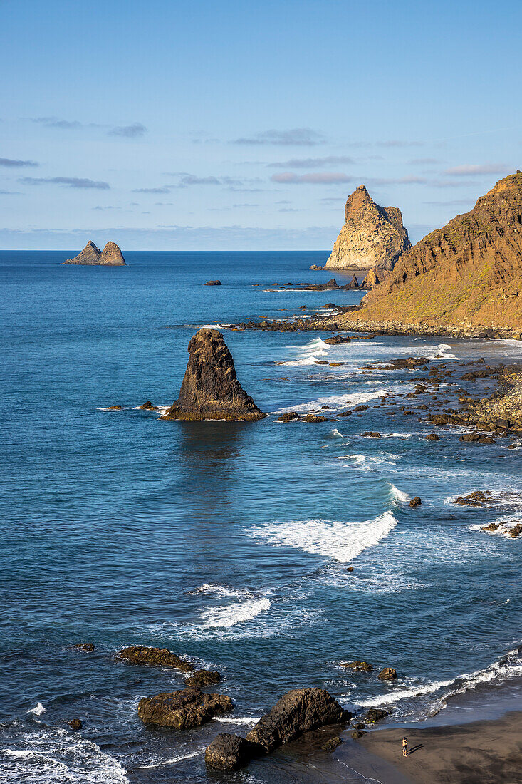 Spain,Canary Islands,Tenerife,Anaga Rural Park,Playa de Benijo